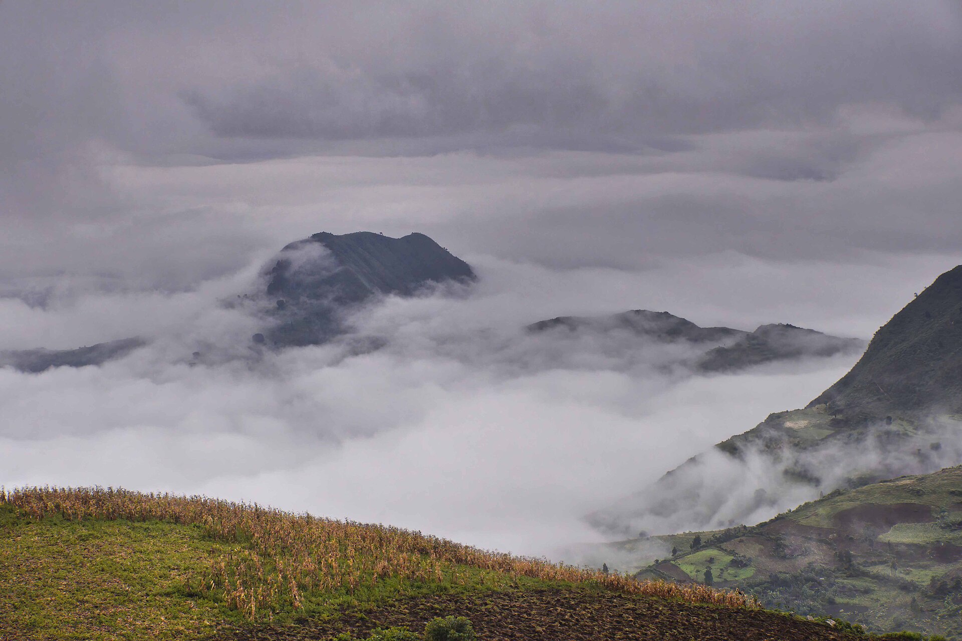 Mountain landscape in the Dizi Highlands of southern Ethiopia