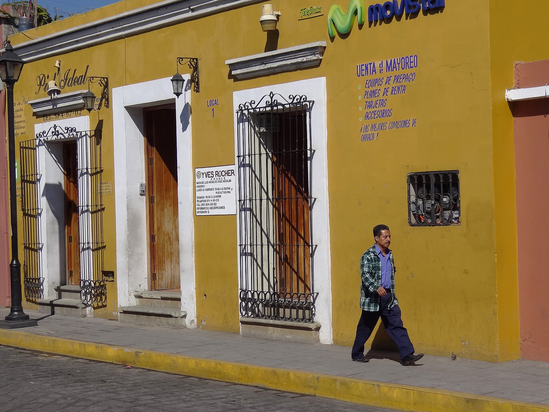 A street scene in Oaxaca City, Mexico